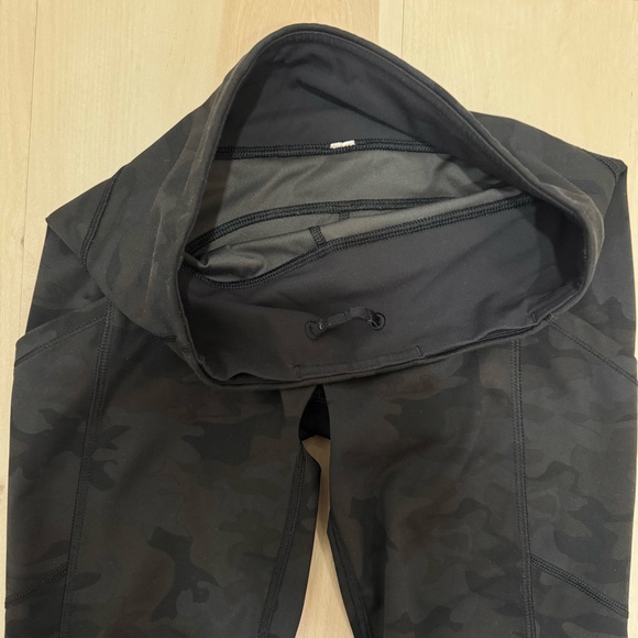 Lululemon Speed Tight 30" Inseam Tight Camo Black Gray Women's 4 Ruched - Picture 6 of 13